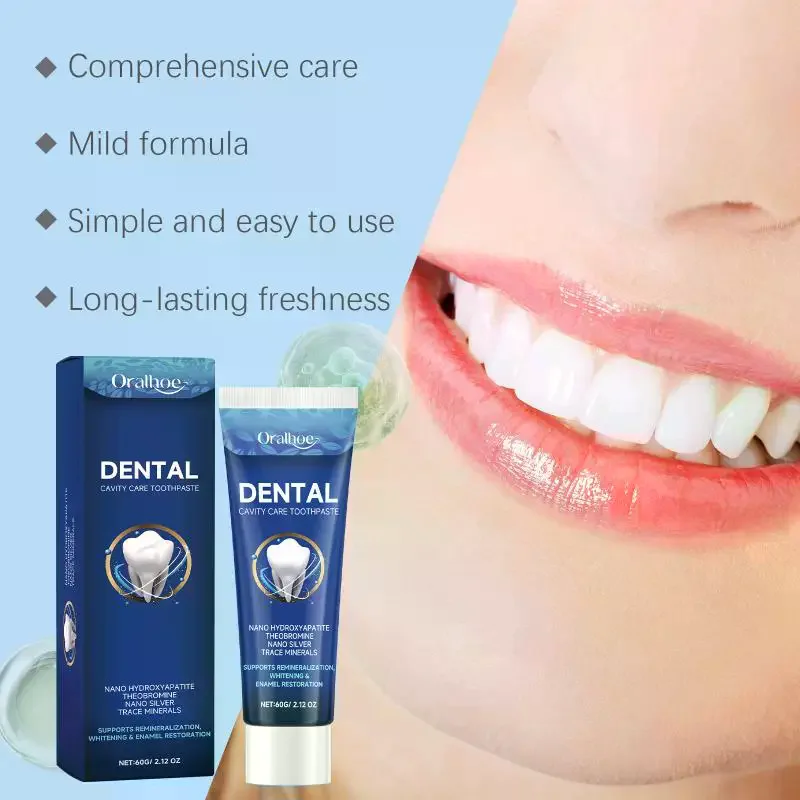 60g Cavity Repair Toothpaste Odor Stain Remove Fresh Breath Anti Decay Oral Care Dental Clean Teeth Whitening Toothpaste
60g Cavity Repair Toothpaste Odor Stain Remove Fresh Breath Anti Decay Oral Care Dental Clean Teeth Whitening Toothpaste