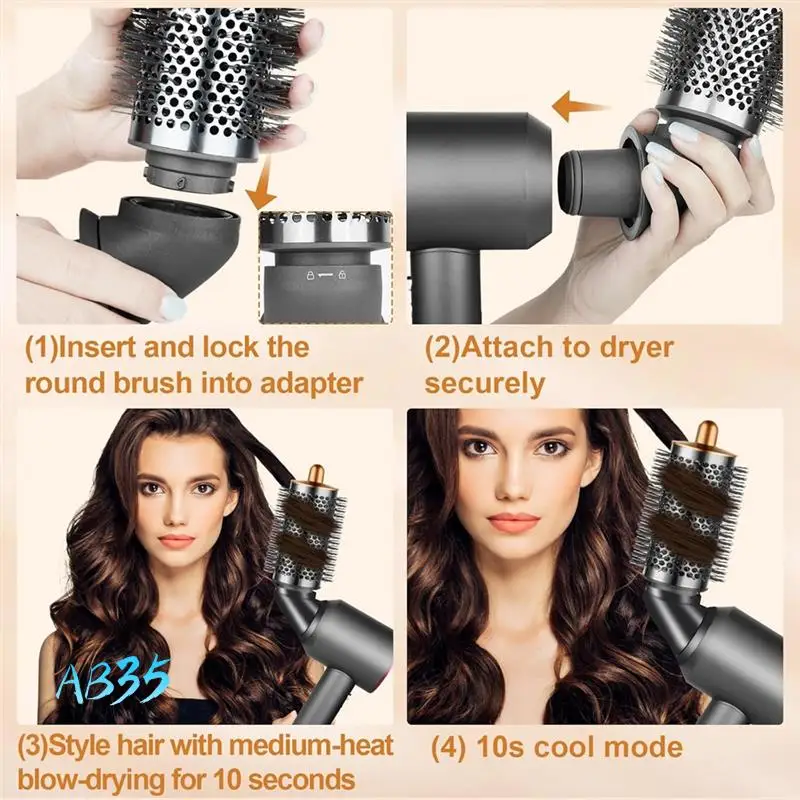 AB35-большая круглая насадка для объема и адаптер для сверхзвукового фена Dyson, вращающаяся на 360° для объемных волос
AB35-большая круглая насадка для объема и адаптер для сверхзвукового фена Dyson, вращающаяся на 360° для объемных волос