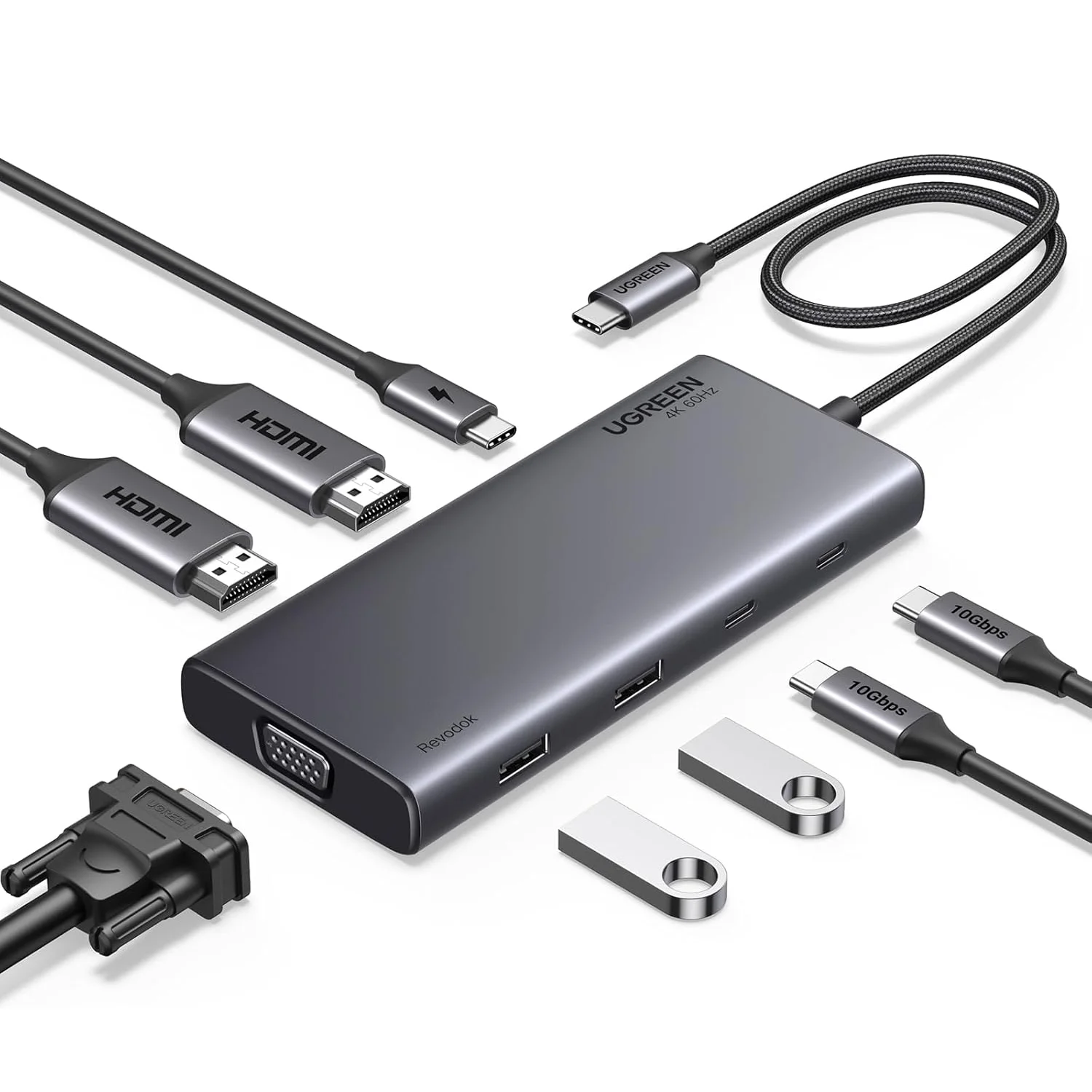 8 in 1 USB C 4K Docking Station Dual Monitor, Triple Display USB C Hub with 2HDMI, VGA, 2 USB A&C 3.2 Ports, 100W PD
8 in 1 USB C 4K Docking Station Dual Monitor, Triple Display USB C Hub with 2HDMI, VGA, 2 USB A&C 3.2 Ports, 100W PD