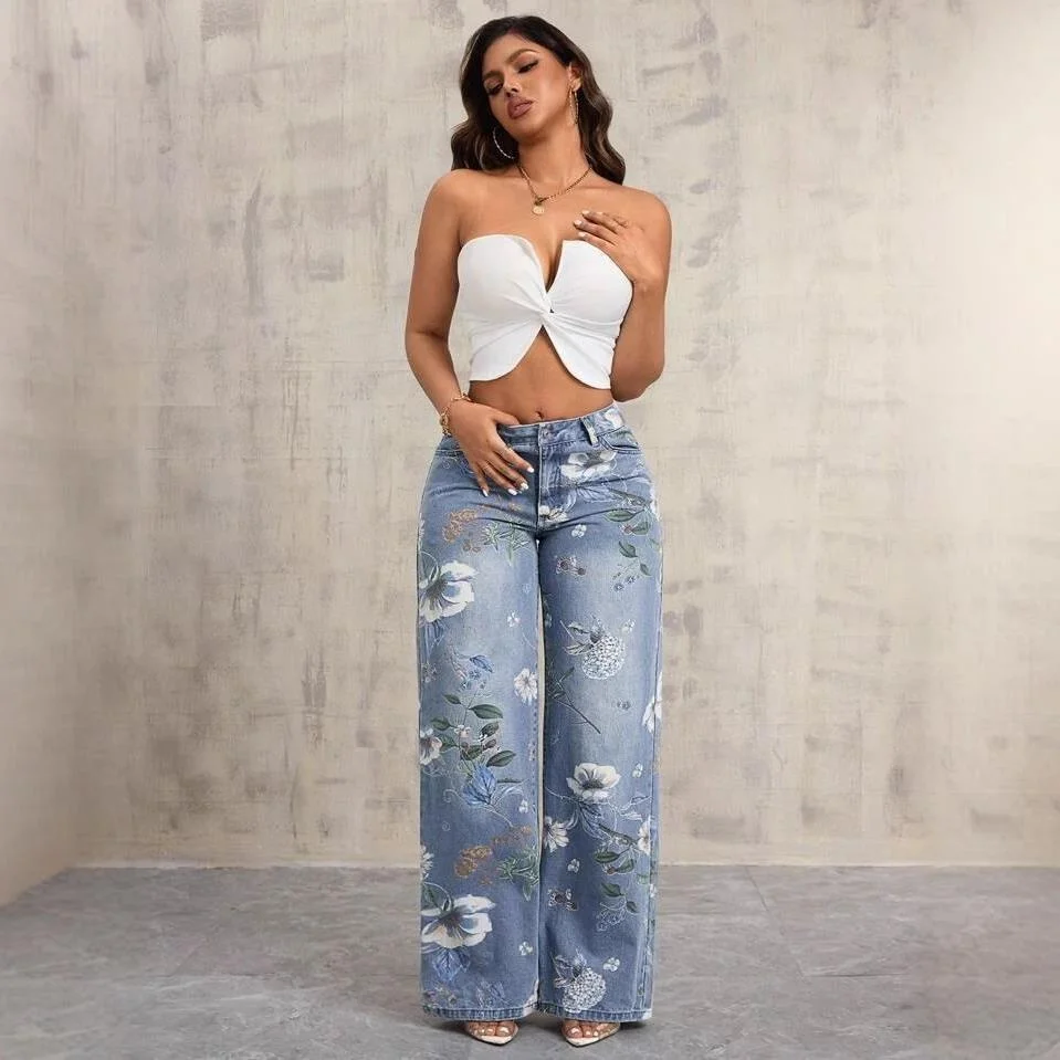 Cross Street Print Jeans Women Loose Casual Vibe Denim Pants Spring Summer Overall Jumpsuit Playsuit
Cross Street Print Jeans Women Loose Casual Vibe Denim Pants Spring Summer Overall Jumpsuit Playsuit