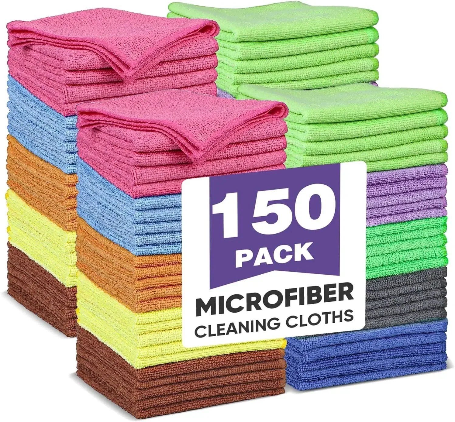 10 Colors Microfiber Cleaning Cloths, 150 Packs of Assorted Cleaning Cloths, Superabsorbent Microfiber Towels for Car, Kitchen, Bathroom, and Home Cleaning, 11.8 "X11.8"
10 Colors Microfiber Cleaning Cloths, 150 Packs of Assorted Cleaning Cloths, Superabsorbent Microfiber Towels for Car, Kitchen, Bathroom, and Home Cleaning, 11.8 "X11.8"