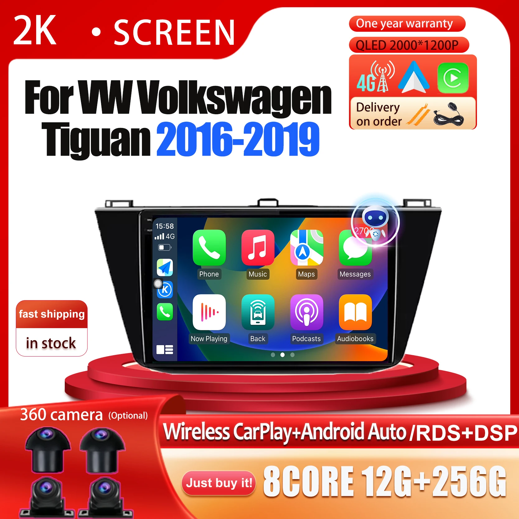 Android 14 For VW Volkswagen Tiguan 2016 2017 2018 2019 DPS Carplay Car Radio Multimedia Stereo Player WiFi GPS Navigation Tools
Android 14 For VW Volkswagen Tiguan 2016 2017 2018 2019 DPS Carplay Car Radio Multimedia Stereo Player WiFi GPS Navigation Tools