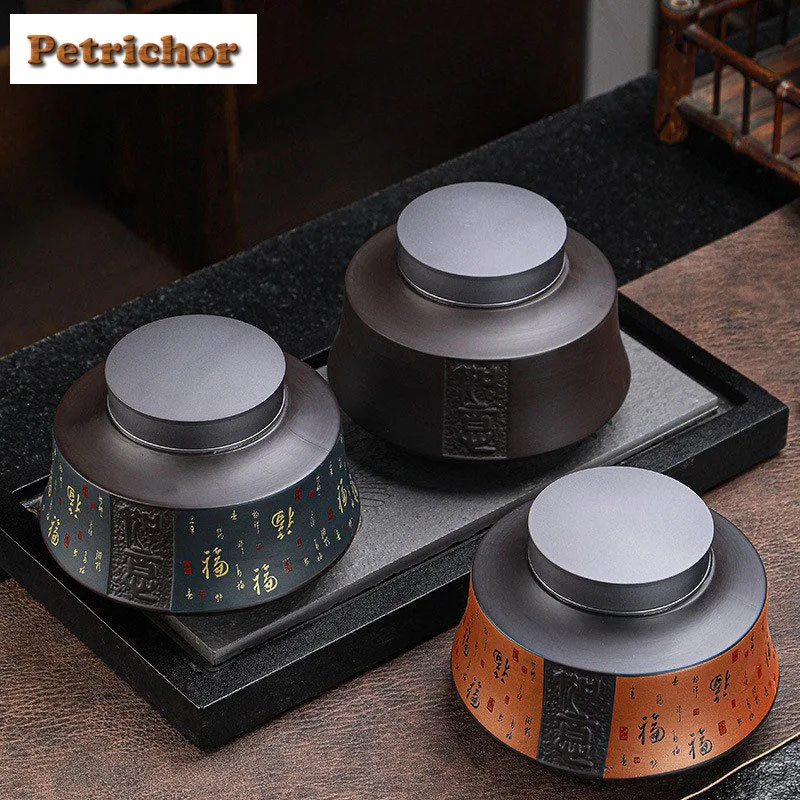 Purple Clay Ruyi Hundred Blessing Tea Box Organizer Moisture-proof Aesthetic Storage Tank Containers Tea Caddy Tableware Gift
Purple Clay Ruyi Hundred Blessing Tea Box Organizer Moisture-proof Aesthetic Storage Tank Containers Tea Caddy Tableware Gift