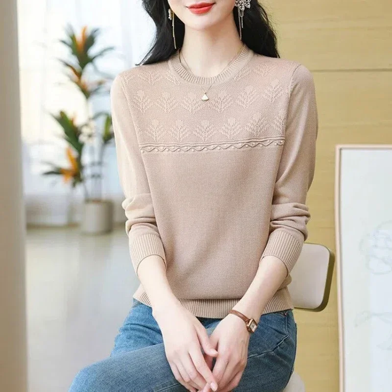 Fashion Solid Loose Casual Long Sleeve Knitted Top Autumn New Women's 2024 Splicing Pullovers O-Neck Jacquard Embroidered Flares
Fashion Solid Loose Casual Long Sleeve Knitted Top Autumn New Women's 2024 Splicing Pullovers O-Neck Jacquard Embroidered Flares