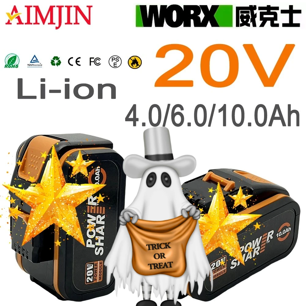 WA3570 For All WORX 20V for worx 4.0/6.0/10Ah Lithium battery WA3553 WA3551 WA3553.1 Electric and Garden Tools k
WA3570 For All WORX 20V for worx 4.0/6.0/10Ah Lithium battery WA3553 WA3551 WA3553.1 Electric and Garden Tools k