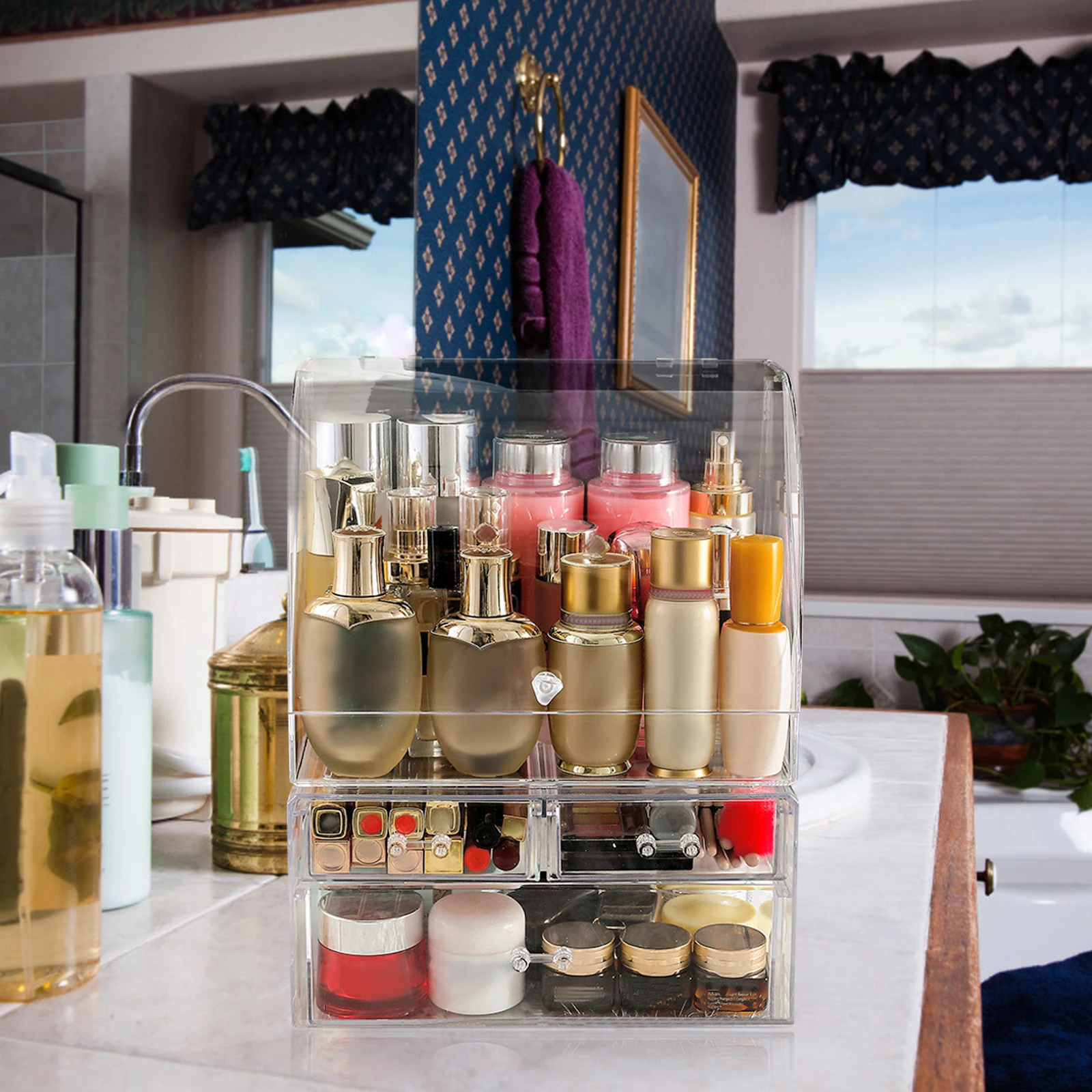 Crystal Clear Acrylic Makeup Storage Box Organizer Desktop Container Thickened Durable Transparent Beauty Case For
Crystal Clear Acrylic Makeup Storage Box Organizer Desktop Container Thickened Durable Transparent Beauty Case For