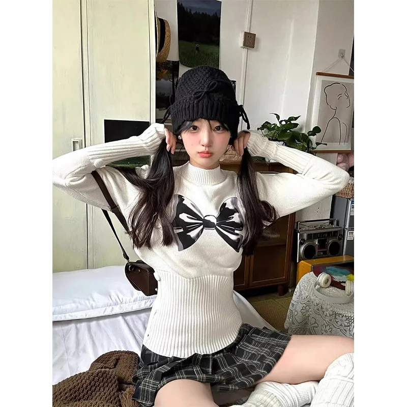 Women's Knitted Sweater f High Collar Knot Base Layer Autumn Winter 2023 New ular Inner Wear Small Size Top
Women's Knitted Sweater f High Collar Knot Base Layer Autumn Winter 2023 New ular Inner Wear Small Size Top