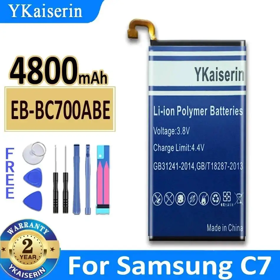 Mobile Phone Battery EB-BC700ABE 4800mAh For Samsung Galaxy C7 SM-C7010 Duos C7018 C7 Pro Duos SM-C701F DS TD-Lte SM-C7000
Mobile Phone Battery EB-BC700ABE 4800mAh For Samsung Galaxy C7 SM-C7010 Duos C7018 C7 Pro Duos SM-C701F DS TD-Lte SM-C7000
