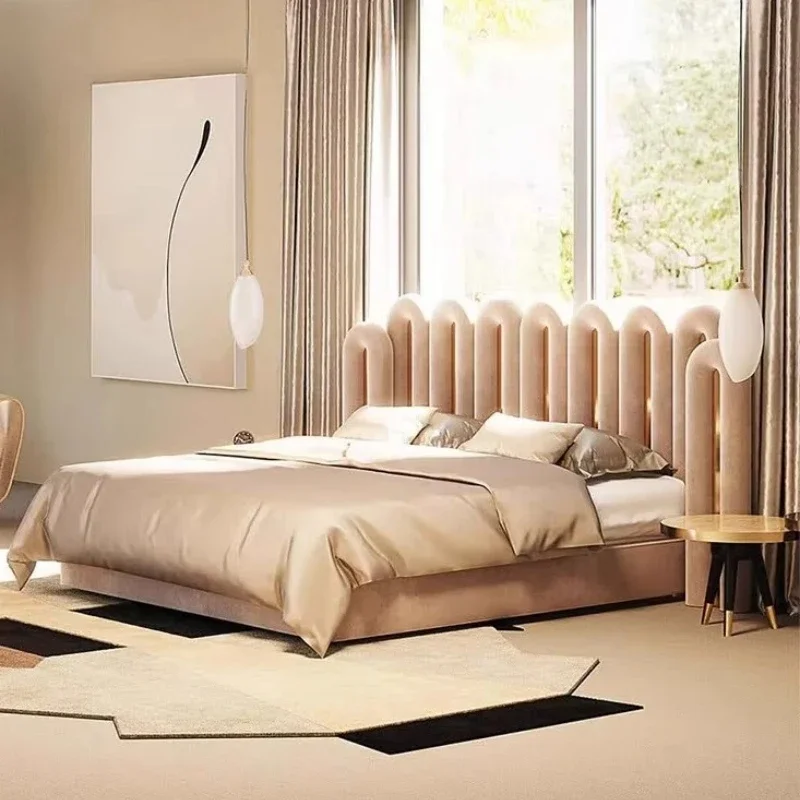 Design Cama Queen Luxury Full Bedroom Furniture Bed High Headboard Velvet Bedframe Twin Double Bed Frame Luxury Lit 2 Personnes
Design Cama Queen Luxury Full Bedroom Furniture Bed High Headboard Velvet Bedframe Twin Double Bed Frame Luxury Lit 2 Personnes