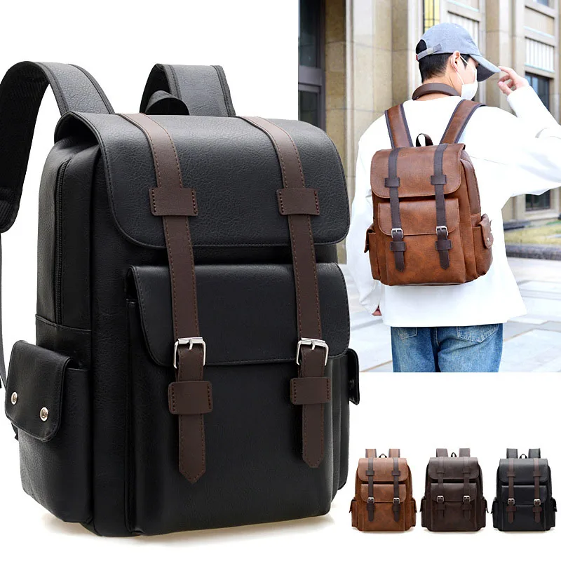 New Belt Buckle Backpack, British Retro Casual Bag, Soft Pu Leather Backpack, Large Capacity Outing Travel Bag, Unisex Student School Bag
New Belt Buckle Backpack, British Retro Casual Bag, Soft Pu Leather Backpack, Large Capacity Outing Travel Bag, Unisex Student School Bag