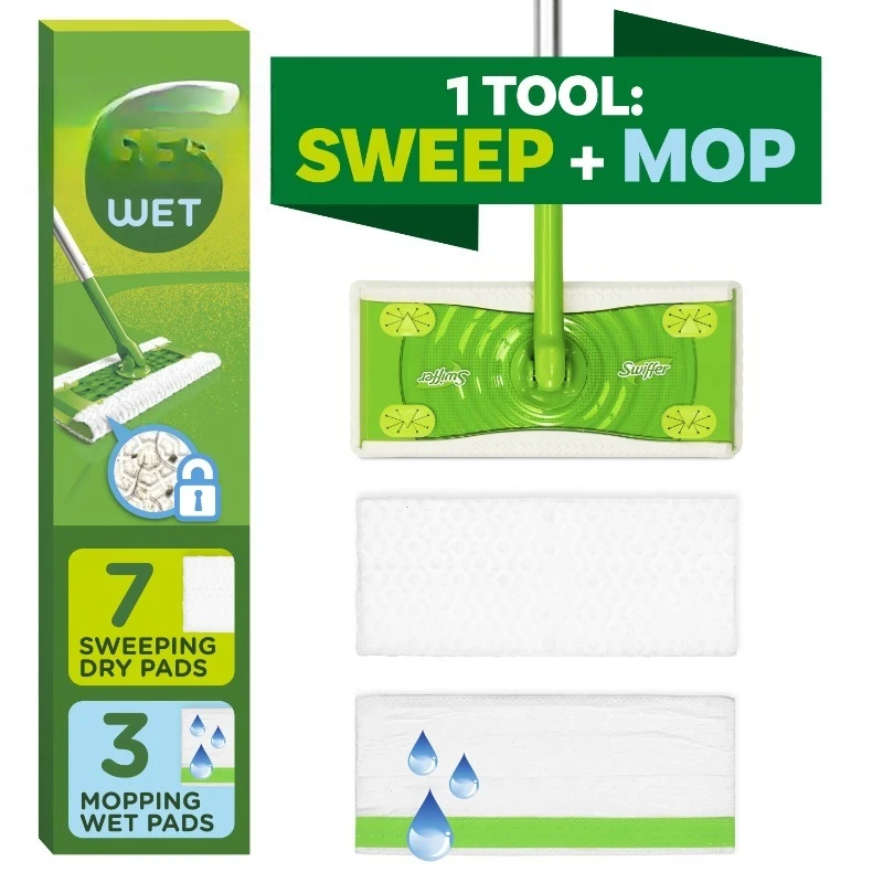 Sweep + Mop, Broom & Mop Alternative, Dry & Wet Floor Cleaner, Fresh Scent, Cleaning Set
Sweep + Mop, Broom & Mop Alternative, Dry & Wet Floor Cleaner, Fresh Scent, Cleaning Set