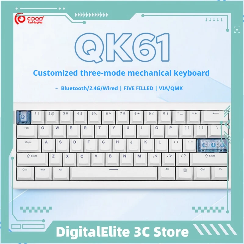Трехрежимная механическая клавиатура QK61, RGB, беспроводная Bluetooth-компьютерная офисная клавиатура через/Qmk, совместимая с USB-подключением
Трехрежимная механическая клавиатура QK61, RGB, беспроводная Bluetooth-компьютерная офисная клавиатура через/Qmk, совместимая с USB-подключением