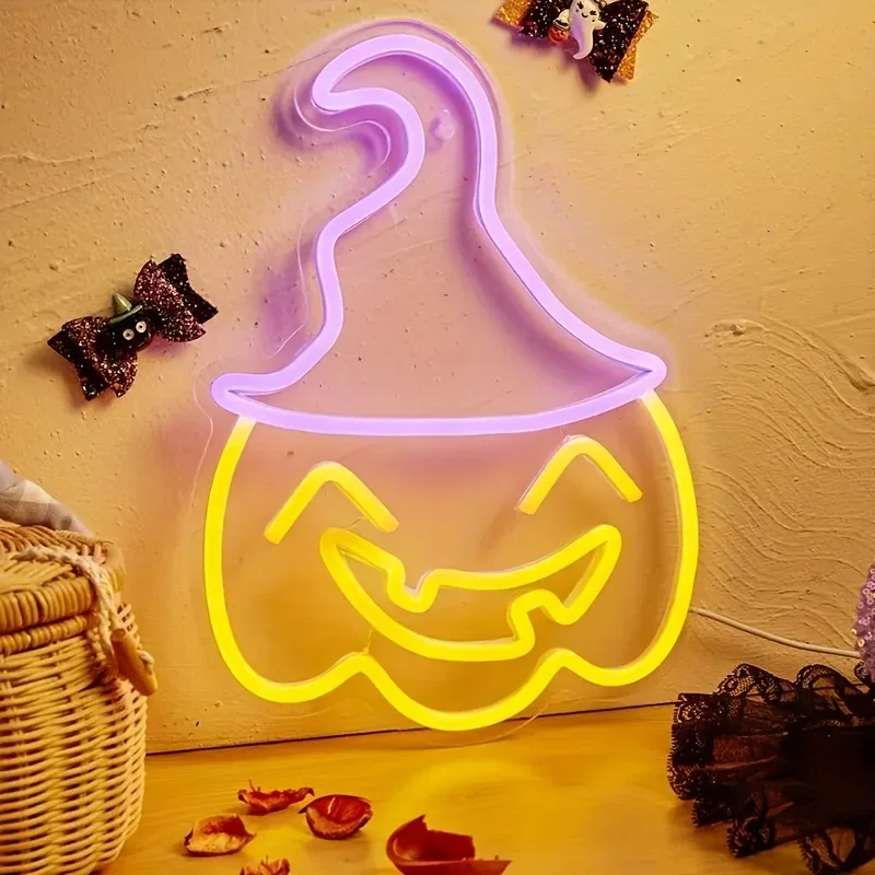 Pumpkin Halloween Neon Sign USB Electronic Entertainment Light Light Up Sign Bedroom Game Room Man Cave Party Decoration Light
Pumpkin Halloween Neon Sign USB Electronic Entertainment Light Light Up Sign Bedroom Game Room Man Cave Party Decoration Light