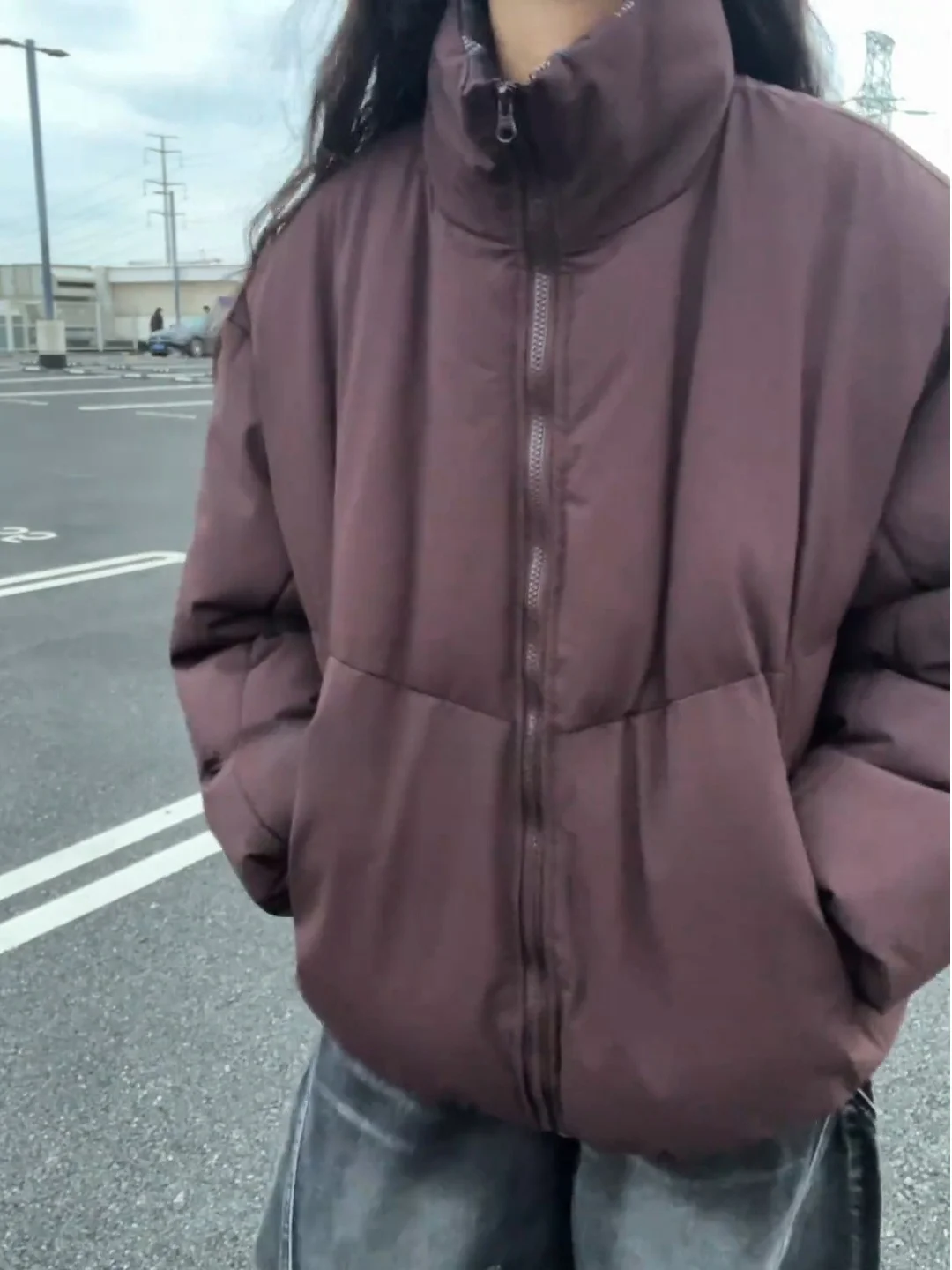 Thiened ort Plaid Splicing Cotton Jaet Loose Fit Women's Winter Outerwear Warm Lazy Sle Aosphere Cotton Coat
Thiened ort Plaid Splicing Cotton Jaet Loose Fit Women's Winter Outerwear Warm Lazy Sle Aosphere Cotton Coat