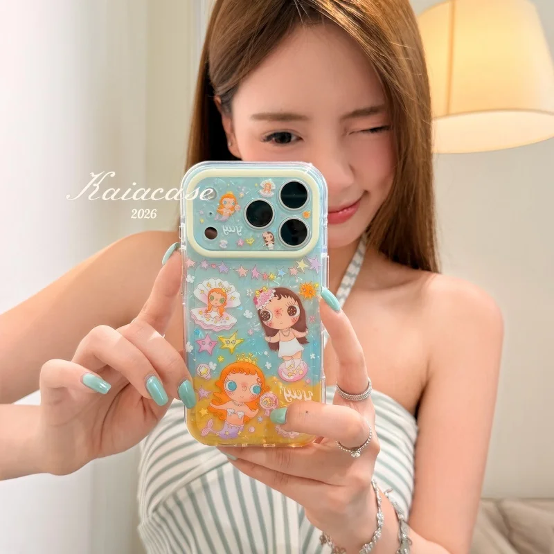 Cute Cartoon Anime Stars Sparkling shell Princess Phone Case for iPhone 15 16 17 Pro Max Luxury Lovely big-eyed girl Cases
Cute Cartoon Anime Stars Sparkling shell Princess Phone Case for iPhone 15 16 17 Pro Max Luxury Lovely big-eyed girl Cases