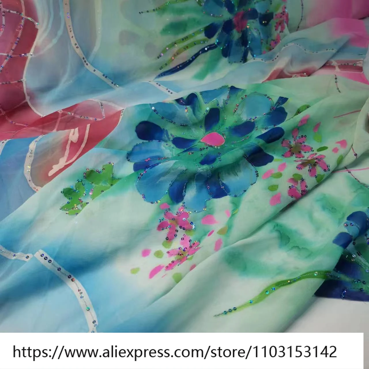 Summer Light and Slightly Transparent Sequined Embroidered Silk Qiaoqi Fabric 8Momme Narrow Fashion Han Chinese Clothing Skirt
Summer Light and Slightly Transparent Sequined Embroidered Silk Qiaoqi Fabric 8Momme Narrow Fashion Han Chinese Clothing Skirt