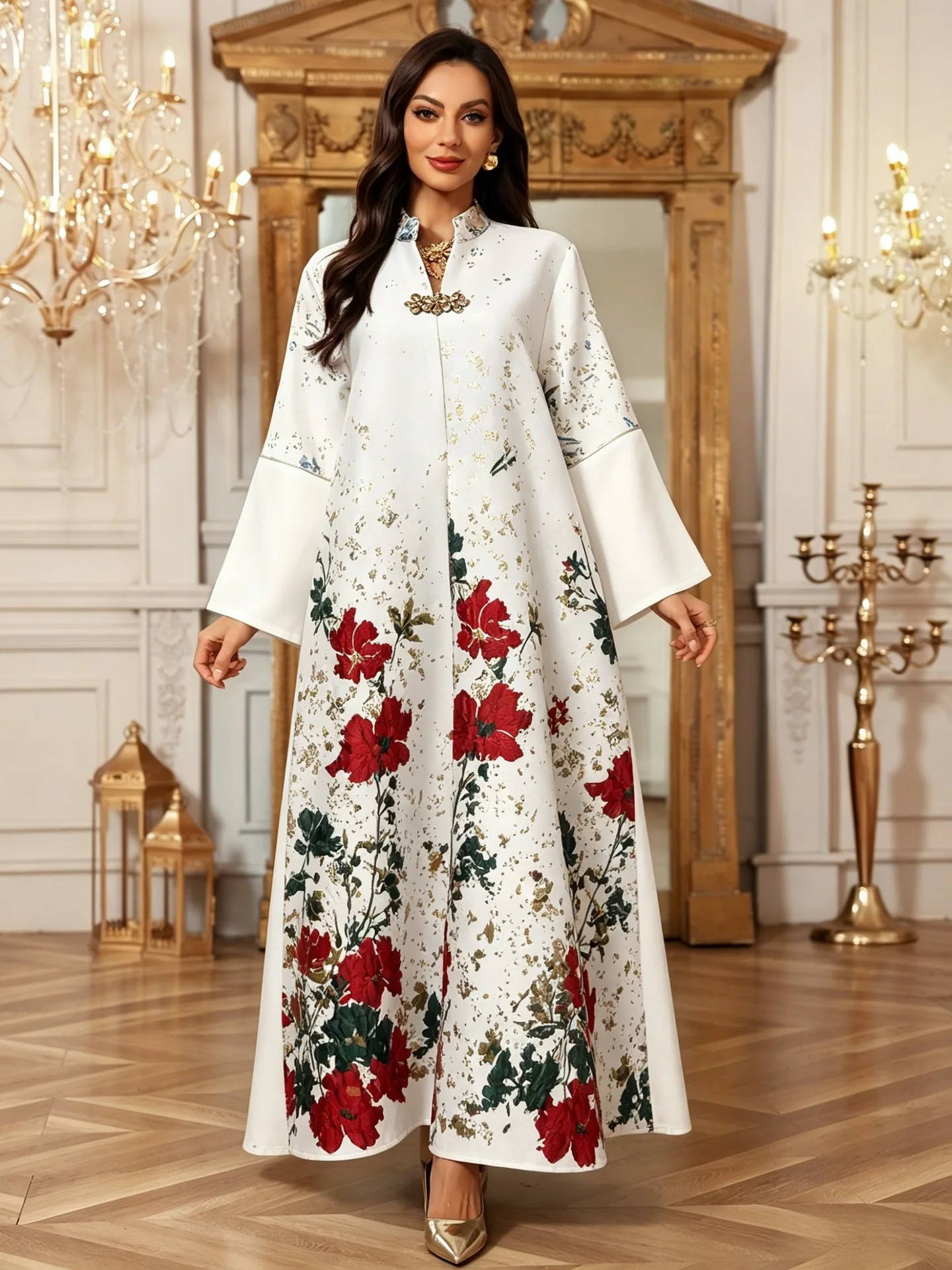 Dress Women Eid Muslim Abaya Party Kaftan Jalabiya Flower Dresses Abayas Islam Ramadan Morocco Dubai Vestidos Arab Long Robe
Dress Women Eid Muslim Abaya Party Kaftan Jalabiya Flower Dresses Abayas Islam Ramadan Morocco Dubai Vestidos Arab Long Robe