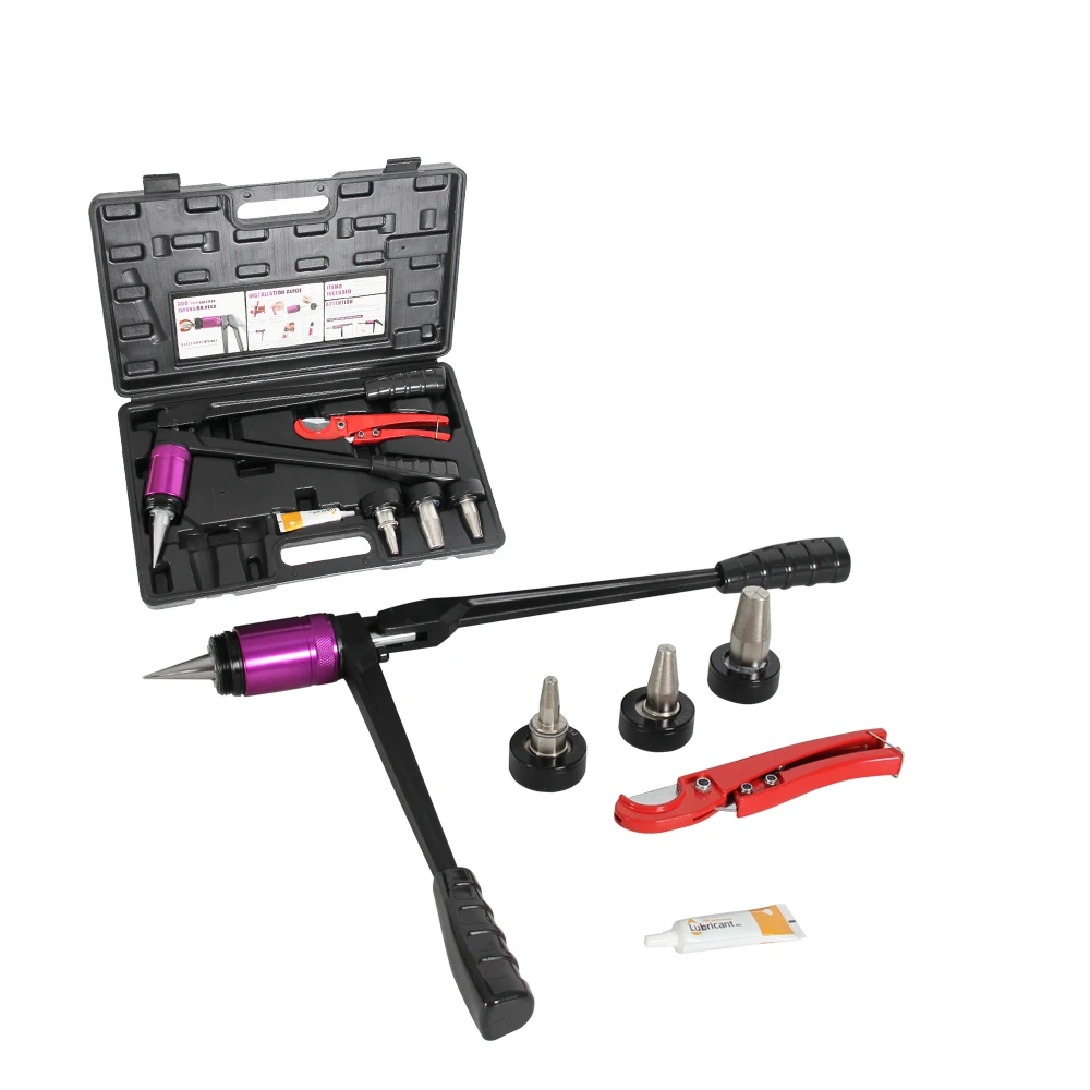 Manual Auto Rotation Pipe Expansion Tool Kit K-1632X with 1/2-3/4-1 Self Rotation Expanding Head for Power Pex Expanding Ring
Manual Auto Rotation Pipe Expansion Tool Kit K-1632X with 1/2-3/4-1 Self Rotation Expanding Head for Power Pex Expanding Ring