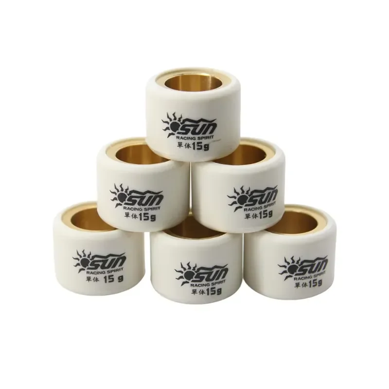 SUN New Wear Resistant Brass CVT Weight Rollers High Quality 20x15mm 15G SKYDRIVE125/CLICK125 I/PCX Scooter Transmission
SUN New Wear Resistant Brass CVT Weight Rollers High Quality 20x15mm 15G SKYDRIVE125/CLICK125 I/PCX Scooter Transmission