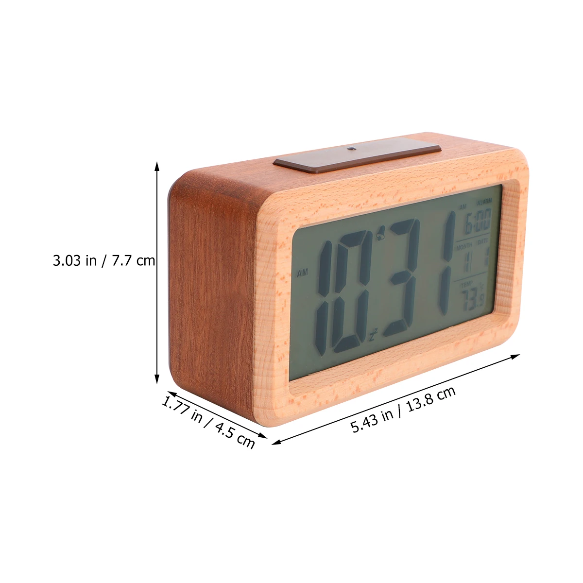 Solid Wood Alarm Clock Digital LED Bedroom Bamboo Clock Light Sensor Snooze Travel Home Temp Display Brightness Adj Modern
Solid Wood Alarm Clock Digital LED Bedroom Bamboo Clock Light Sensor Snooze Travel Home Temp Display Brightness Adj Modern