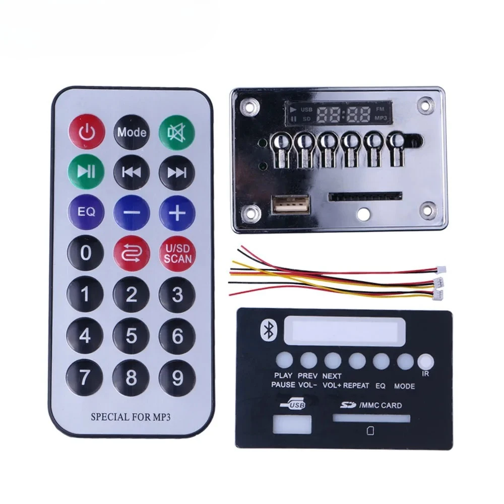 Hands-free Bluetooth MP3 Decoder Board Module Car USB MP3 Player Integrated Remote Control USB FM Aux Radio