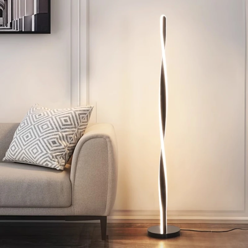 Designer Long Strip Metal Spiral Floor Lamps Sofa Side Living Room Atmosphere LED Standing Floor Lights Italian Minimalist Decor
Designer Long Strip Metal Spiral Floor Lamps Sofa Side Living Room Atmosphere LED Standing Floor Lights Italian Minimalist Decor