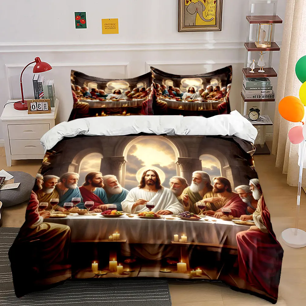 Artistic depiction of the Last Supper Printed Duvet Cover Set1 Duvet Cover+2 PillowcaseMulti Size Bedroom Bedding Decor
Artistic depiction of the Last Supper Printed Duvet Cover Set1 Duvet Cover+2 PillowcaseMulti Size Bedroom Bedding Decor