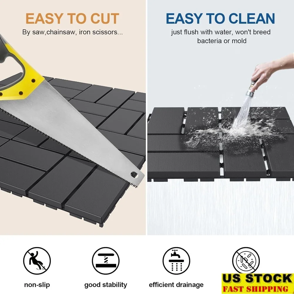 Interlocking Deck Tiles 44 Packs Waterproof Patio Flooring Easy Installation Lightweight Durable Customizable Outdoor Use All
Interlocking Deck Tiles 44 Packs Waterproof Patio Flooring Easy Installation Lightweight Durable Customizable Outdoor Use All