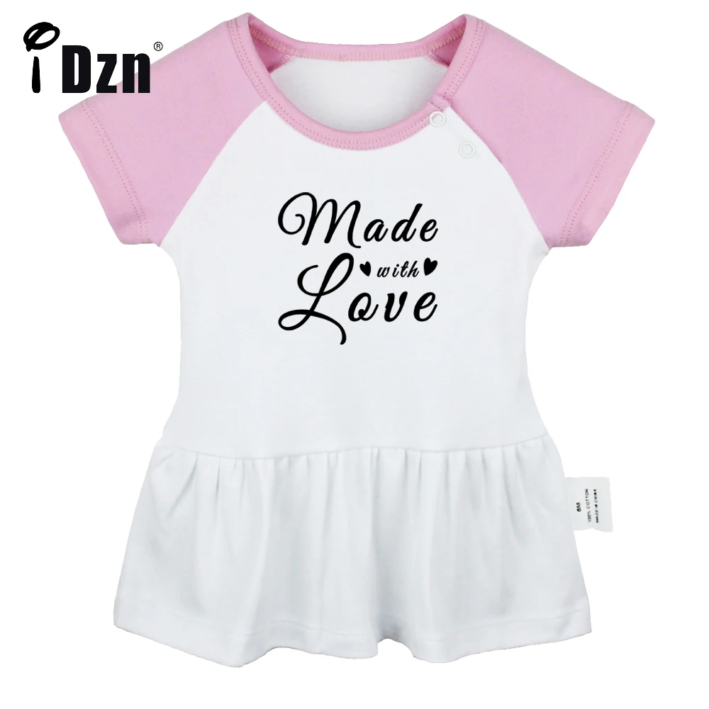 iDzn Summer NEW Made With Love Baby Girls Cute Short Sleeve Dress Infant Pleated Dress Soft Cotton Dresses Clothes
iDzn Summer NEW Made With Love Baby Girls Cute Short Sleeve Dress Infant Pleated Dress Soft Cotton Dresses Clothes