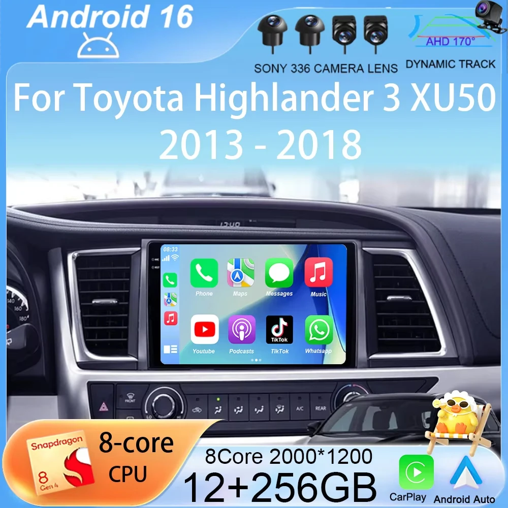 Carplay Auto Car Radio Android 16 For Toyota Highlander 3 XU50 2013-2018 Multimedia Video Player Navigation GPS 2din Stereo DSP
Carplay Auto Car Radio Android 16 For Toyota Highlander 3 XU50 2013-2018 Multimedia Video Player Navigation GPS 2din Stereo DSP