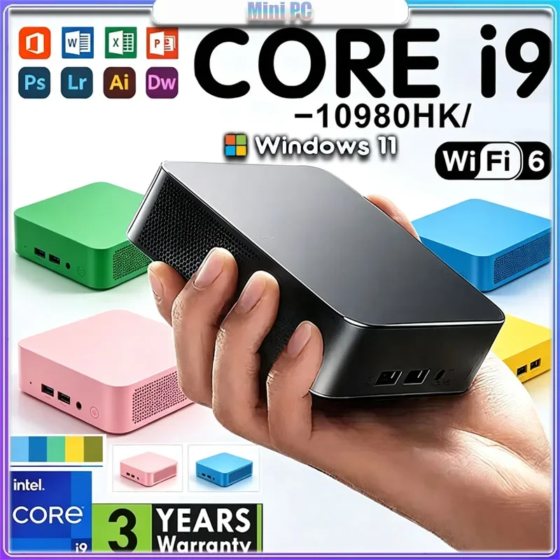 NEW Mini PC with Windows 11 Intel Core I9 10980HK 16GB/32GB RAM 1TB/2TB SSD UHD Graphics WiFi6 4K Small Pocket Gaming Compute
NEW Mini PC with Windows 11 Intel Core I9 10980HK 16GB/32GB RAM 1TB/2TB SSD UHD Graphics WiFi6 4K Small Pocket Gaming Compute