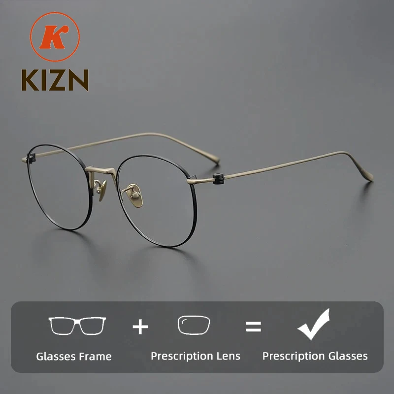 KIZN Classic Round Pure Titanium Reading Glasses Men Luxury Anti Blue Ray Computer Glasses Myopia Prescription Optical Eyewaer
KIZN Classic Round Pure Titanium Reading Glasses Men Luxury Anti Blue Ray Computer Glasses Myopia Prescription Optical Eyewaer