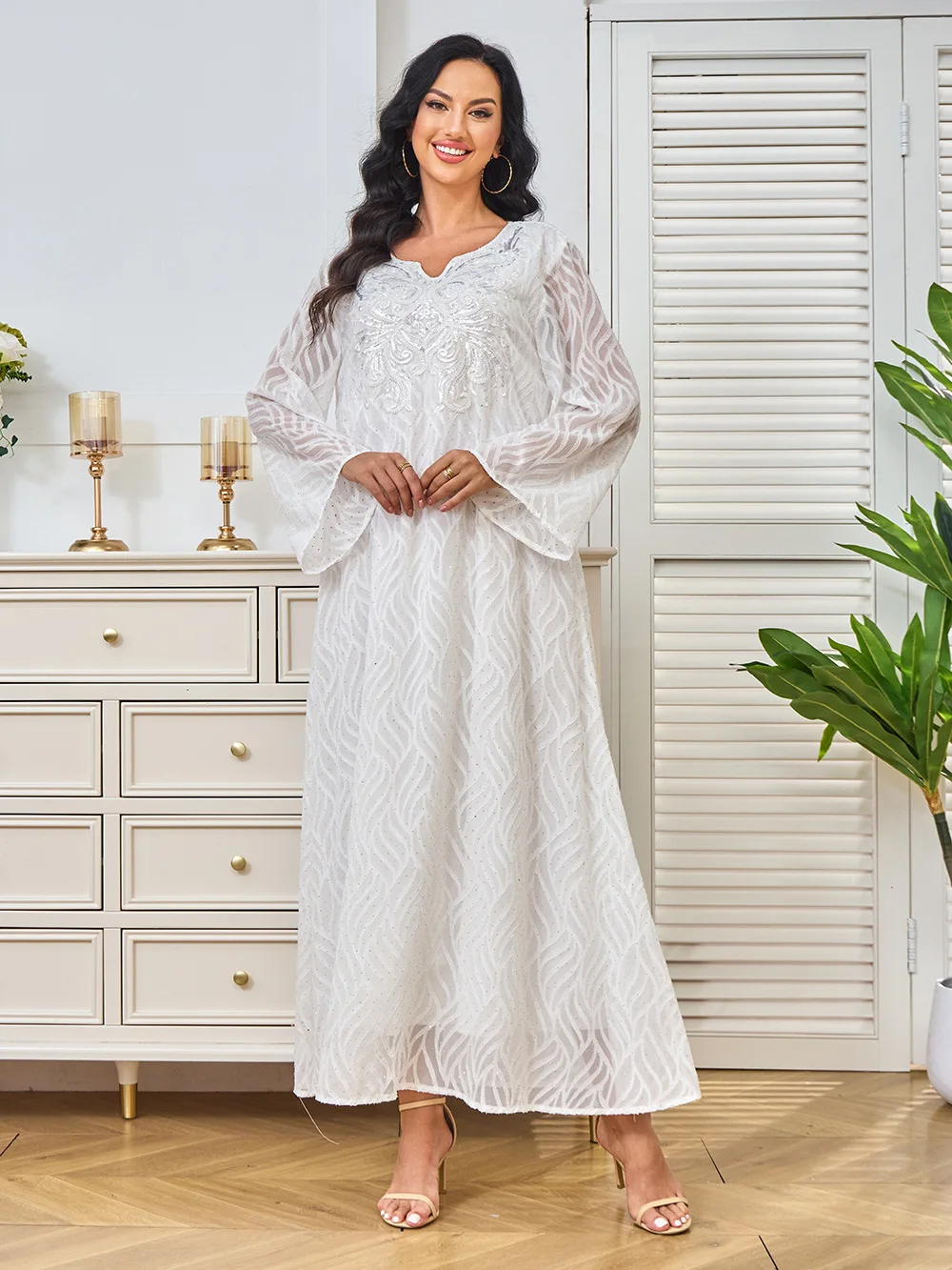 Elegant Sequins Abaya Dubai Kaftan Women Muslim Dress Eid Djellaba Turkey Caftan Marocain Femme Robe Islam Jalabiya Vestidos
Elegant Sequins Abaya Dubai Kaftan Women Muslim Dress Eid Djellaba Turkey Caftan Marocain Femme Robe Islam Jalabiya Vestidos