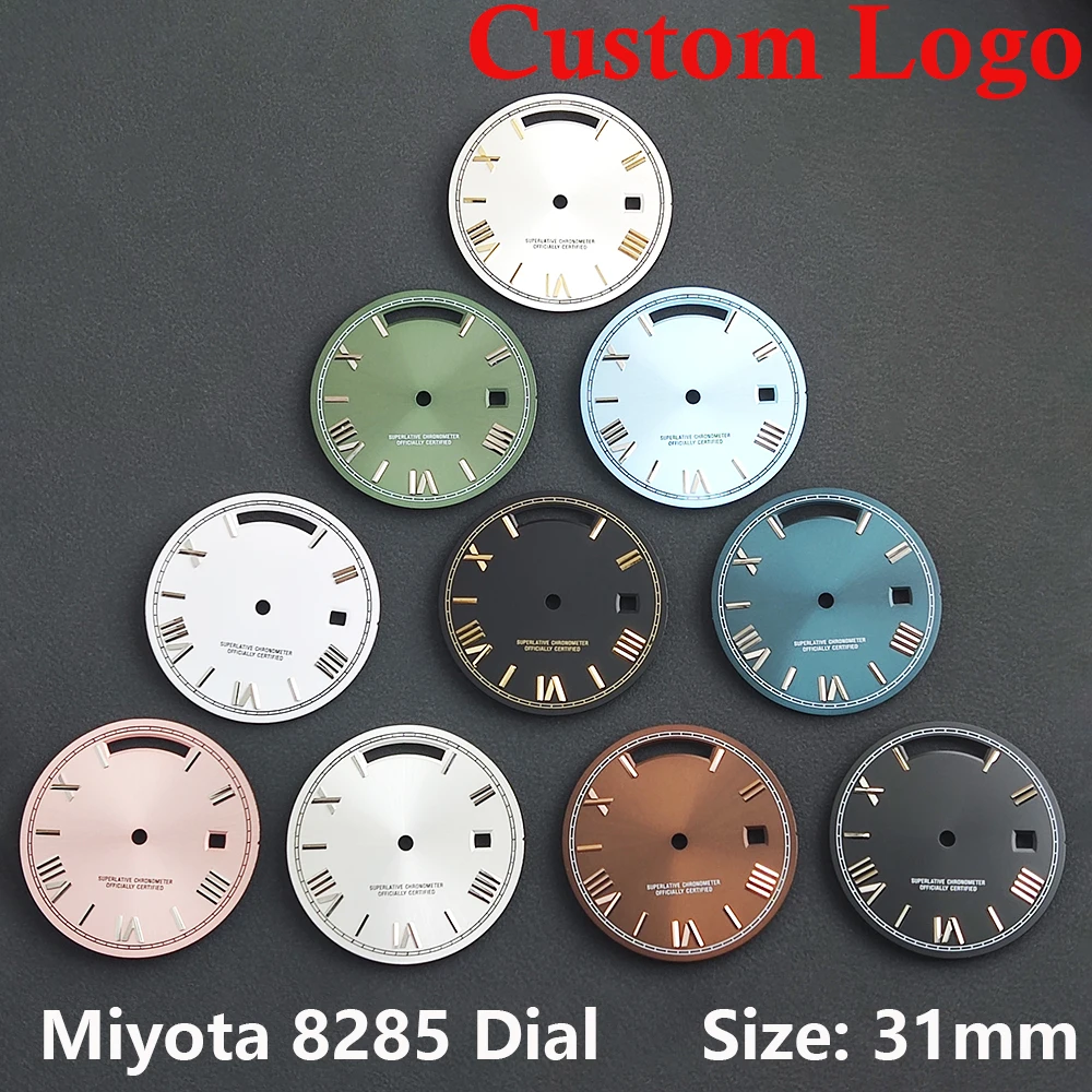 8285 Dial 31mm Day-Date Roman dial men's watch accessories custom logo suitable for Miyota 8285 movement watch accessories
8285 Dial 31mm Day-Date Roman dial men's watch accessories custom logo suitable for Miyota 8285 movement watch accessories