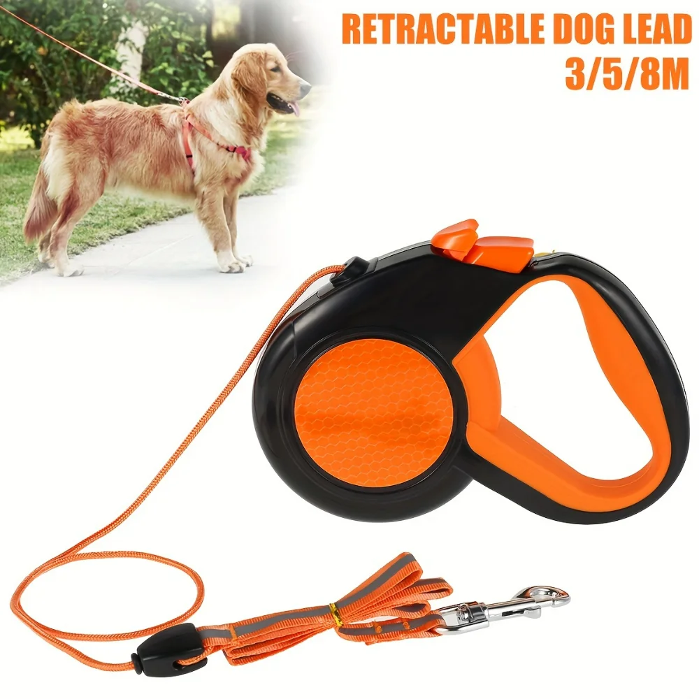 Retractable Dog Lead Extendable Dog Leash 3/5/8 m Long Heavy Duty Pet Walking Leash with Strong Reflective Tape Non-Slip Handle
Retractable Dog Lead Extendable Dog Leash 3/5/8 m Long Heavy Duty Pet Walking Leash with Strong Reflective Tape Non-Slip Handle