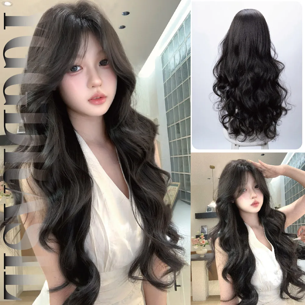 28Inch Demure Style Black Brown Synthetic Wigs Middle Part Long Natural Wavy Hair Wig For Women Daily Use Party Heat Resistant
28Inch Demure Style Black Brown Synthetic Wigs Middle Part Long Natural Wavy Hair Wig For Women Daily Use Party Heat Resistant