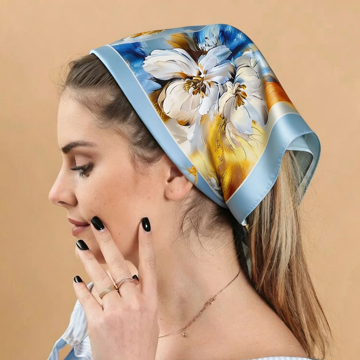 Luxury 100% Pure Silk Square Scarf Women Oil Painting Floral Print Bandana Neckerchief Hair Scarf Bag Accessory Festival Gift
Luxury 100% Pure Silk Square Scarf Women Oil Painting Floral Print Bandana Neckerchief Hair Scarf Bag Accessory Festival Gift