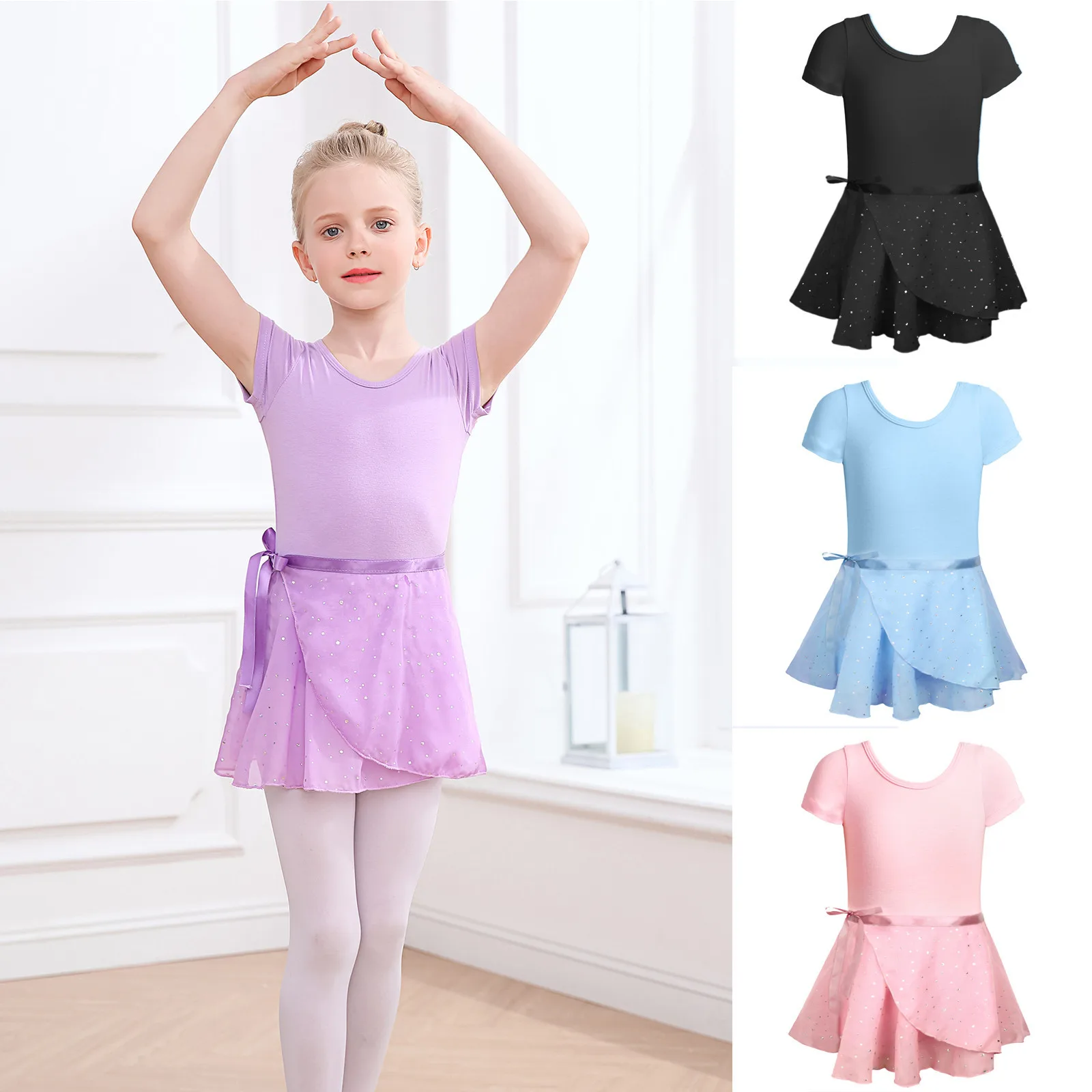 Girls Ballet Leotards Tie Ruffle Sleeve Ballet Dance Dress Outfit Crisscross Back Ballet Leotards With Skirt 2 12 Years
Girls Ballet Leotards Tie Ruffle Sleeve Ballet Dance Dress Outfit Crisscross Back Ballet Leotards With Skirt 2 12 Years