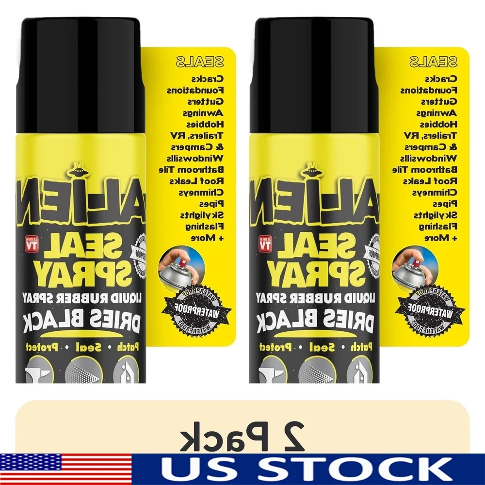 2 Pack Waterproof Sealant Spray Liquid Rubber Caulk Indoor Outdoor Heavy Duty Quick Dry Durable Flexible Repair Patch
2 Pack Waterproof Sealant Spray Liquid Rubber Caulk Indoor Outdoor Heavy Duty Quick Dry Durable Flexible Repair Patch
