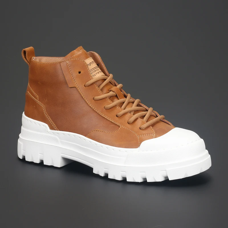 British Style Men's retro fashion work shoes men's low top versatile trend breathable casual thick soled high leather shoes men
British Style Men's retro fashion work shoes men's low top versatile trend breathable casual thick soled high leather shoes men