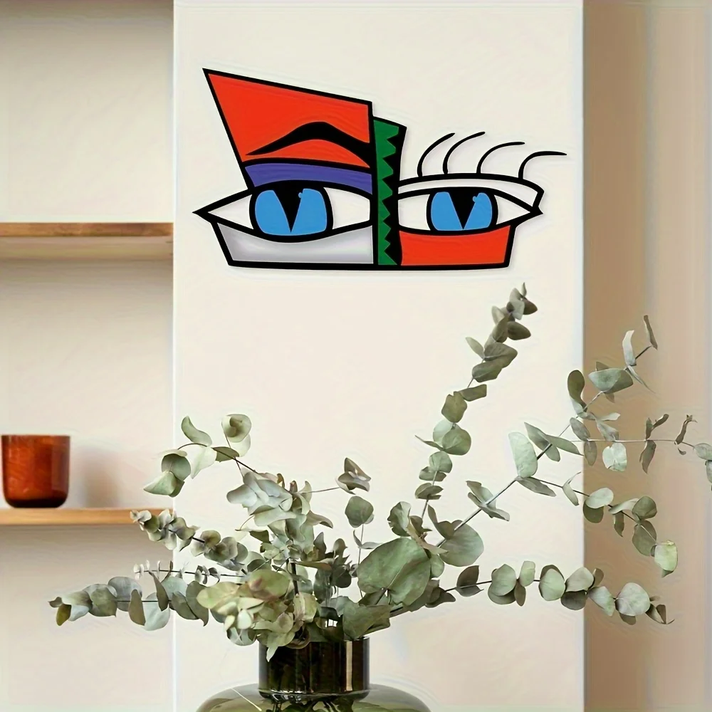 Picasso-Style Abstract Eye Metal Wall Art, 2D Flat Design - Kitchen, Bedroom, Living Room Wall Decoration, No Electricity Needed, Unique Home Decor Gift, Colorful Cubist Pattern
Picasso-Style Abstract Eye Metal Wall Art, 2D Flat Design - Kitchen, Bedroom, Living Room Wall Decoration, No Electricity Needed, Unique Home Decor Gift, Colorful Cubist Pattern