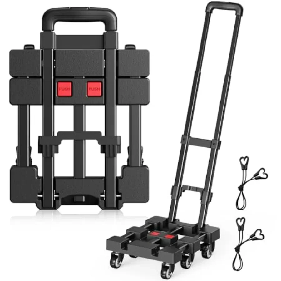 Heavy Duty Folding Hand Truck for Luggage Travel and Moving: 500 LB Capacity with 6 Pcs 360 Rotating Wheels Integrated Brakes E
Heavy Duty Folding Hand Truck for Luggage Travel and Moving: 500 LB Capacity with 6 Pcs 360 Rotating Wheels Integrated Brakes E