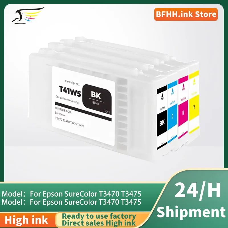 T41W T41W2 T41W3 T41W4 T41W5 Ink Cartridge Compatible With Pigment Ink For Epson SureColor T3470 T3475 T5470 T5475 Printers
T41W T41W2 T41W3 T41W4 T41W5 Ink Cartridge Compatible With Pigment Ink For Epson SureColor T3470 T3475 T5470 T5475 Printers