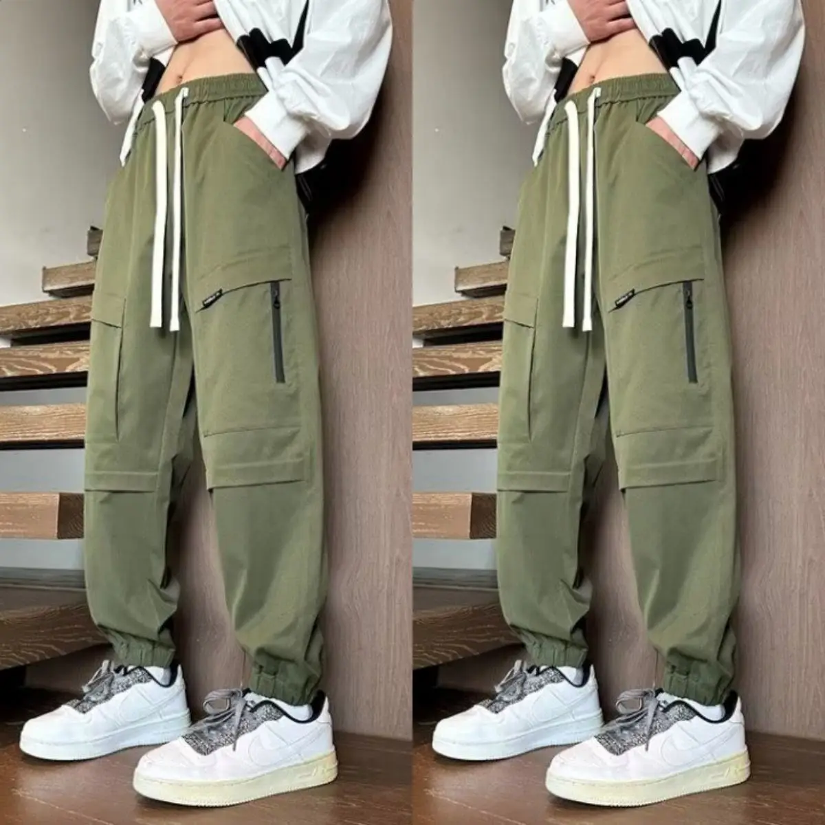 Men's Shock Pants Cargo Pants for Mens Summer New Casual Pants Spring Loose Tied Feet Outdoor Overalls Casual Trousers
Men's Shock Pants Cargo Pants for Mens Summer New Casual Pants Spring Loose Tied Feet Outdoor Overalls Casual Trousers