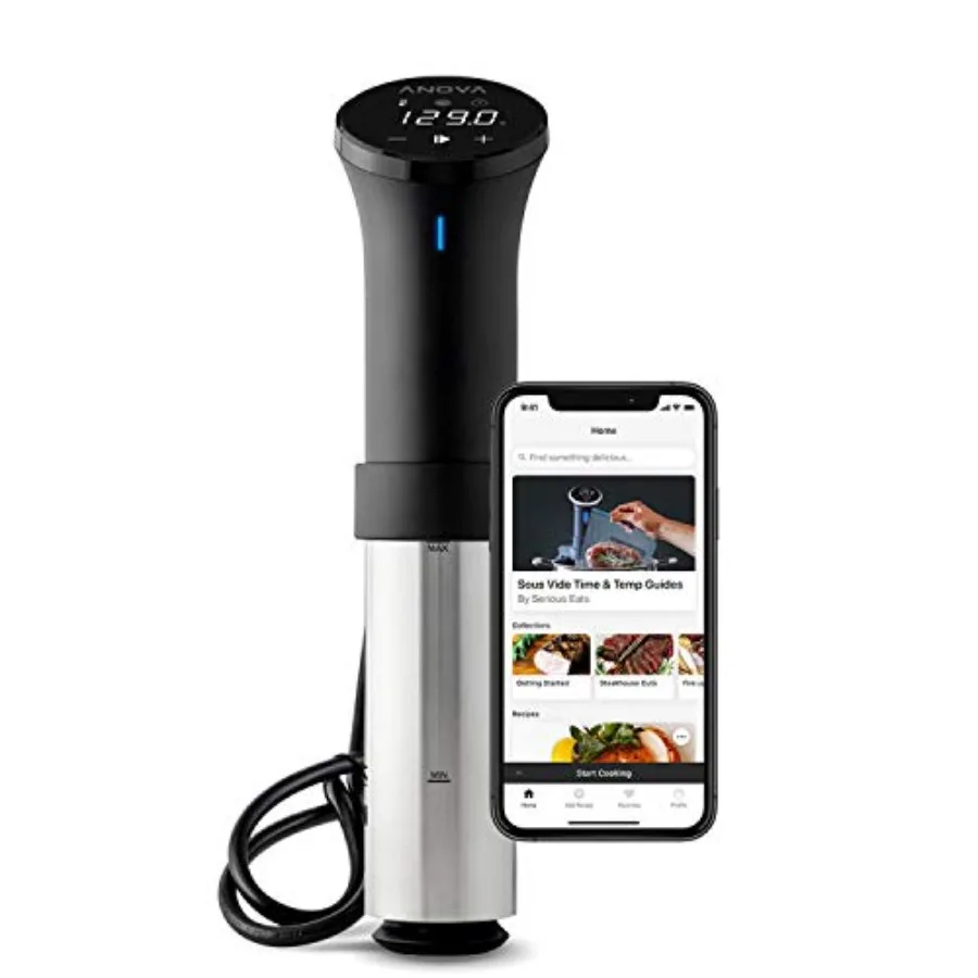Sous Vide Precision Cooker 2.0 WiFi 1000 Watts Stainless Steel Black High Precision Temperature Control for Perfect Cooking
Sous Vide Precision Cooker 2.0 WiFi 1000 Watts Stainless Steel Black High Precision Temperature Control for Perfect Cooking