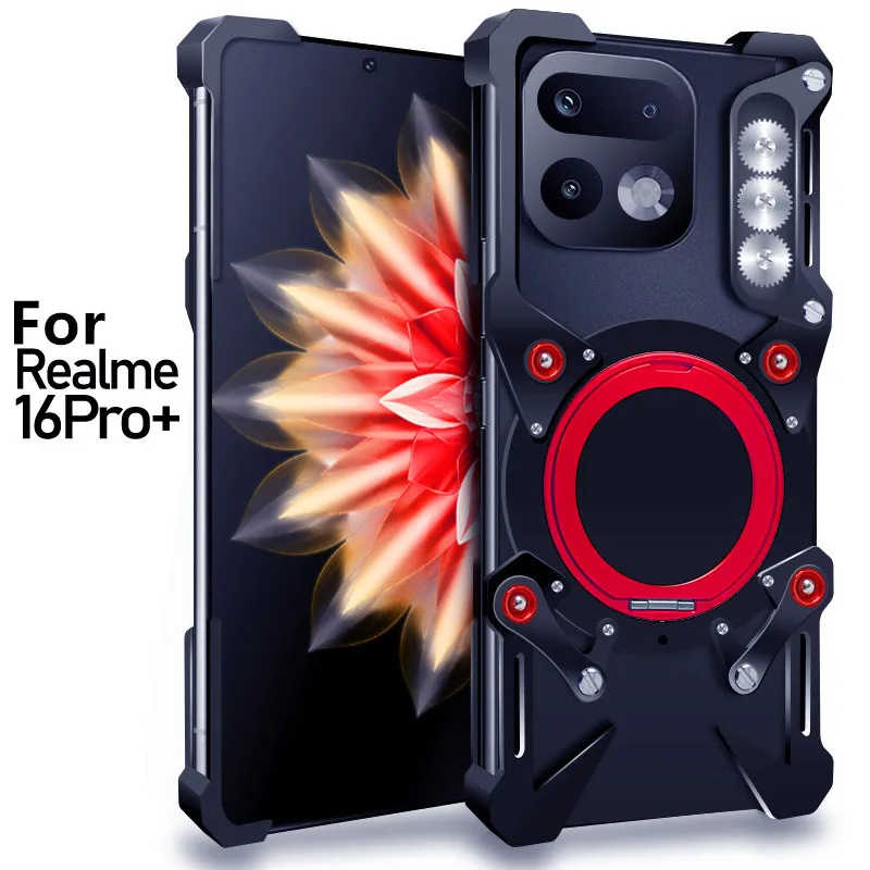 Luxury Hollow Metal Case For Realme 16 Pro+ Cover Realme 16 Pro Realme16 5G Aluminum Bumper Built-in 360° Bracket With Protector
Luxury Hollow Metal Case For Realme 16 Pro+ Cover Realme 16 Pro Realme16 5G Aluminum Bumper Built-in 360° Bracket With Protector