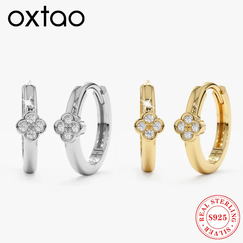 OXTAO серьги-кольца Lucky Clover, оригинальные серьги-кольца из стерлингового серебра 925 пробы для женщин, 2 мм, серьги-обнимашки с муассанитом, свадебные украшения с сертифицированными
OXTAO серьги-кольца Lucky Clover, оригинальные серьги-кольца из стерлингового серебра 925 пробы для женщин, 2 мм, серьги-обнимашки с муассанитом, свадебные украшения с сертифицированными