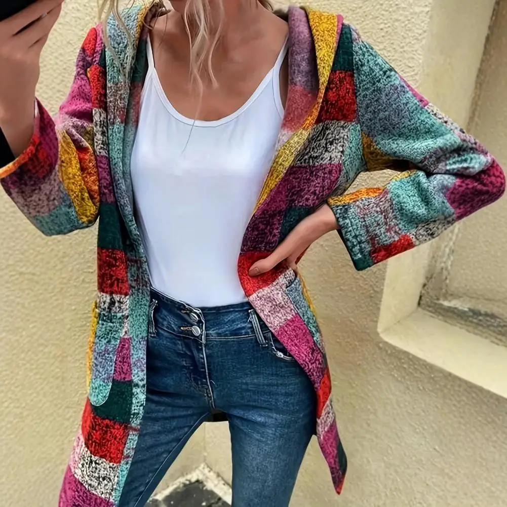 Women Cardigan Plaid Print Long Sleeve Sweater Coat Hooded Plush Lining Sweater Outerwear For Autumn Winter
Women Cardigan Plaid Print Long Sleeve Sweater Coat Hooded Plush Lining Sweater Outerwear For Autumn Winter