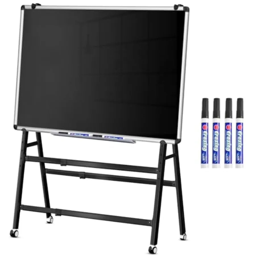 Magnetic Double-Sided Rolling Dry Erase Blackboard with Stand Height and Width Adjustable A-Frame Foldable Stand Black Board on
Magnetic Double-Sided Rolling Dry Erase Blackboard with Stand Height and Width Adjustable A-Frame Foldable Stand Black Board on