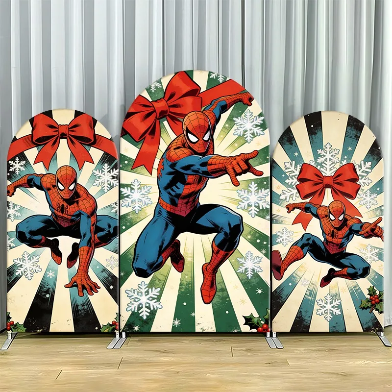 Arch Backdrop Cover Single Side Spider Man Holiday Snowflakes Red Bows Festive Party Decoration Photo Booth Background Props
Arch Backdrop Cover Single Side Spider Man Holiday Snowflakes Red Bows Festive Party Decoration Photo Booth Background Props